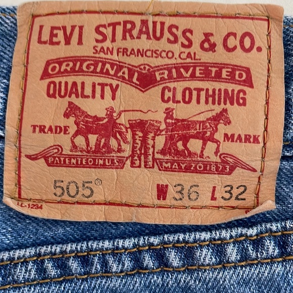Levi’s 505 Regular Fit Men’s Jeans W36 L 32 - Picture 6 of 7